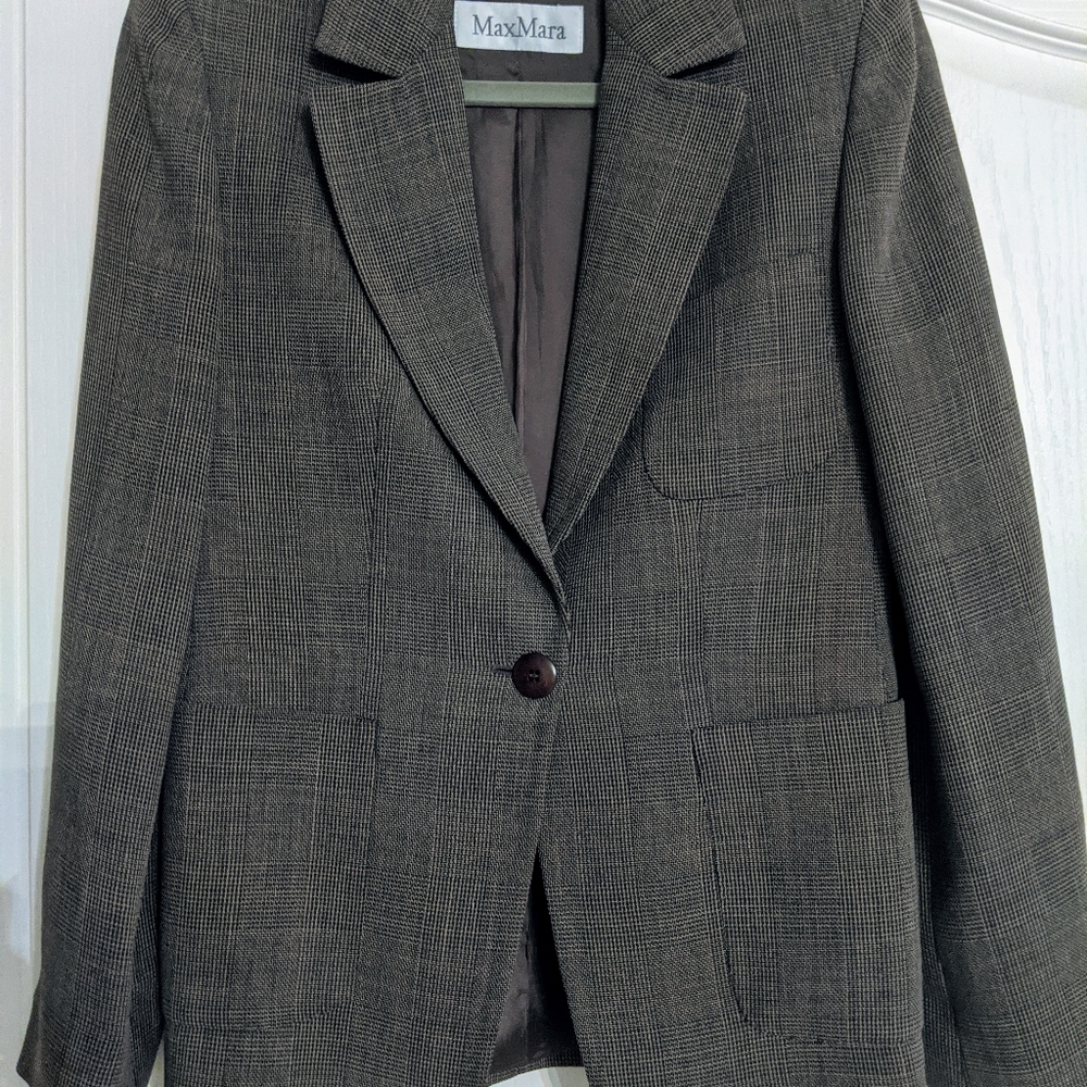 MaxMara Olive Green Blazer - Picture 6 of 16